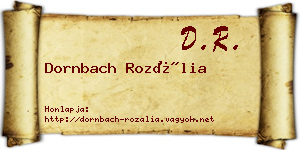 Dornbach Rozália névjegykártya