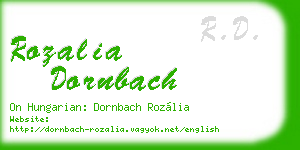 rozalia dornbach business card