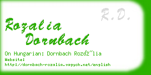 rozalia dornbach business card